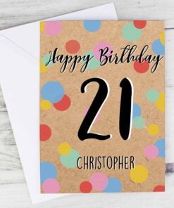 Personalised Colour Confetti Birthday Card