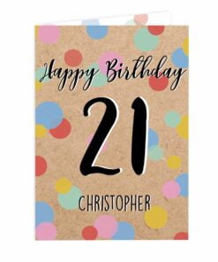 Personalised Colour Confetti Birthday Card