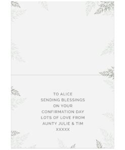 Personalised Confirmation Card