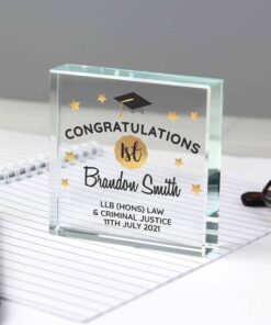 Personalised Congratulations Graduation Large Crystal Token