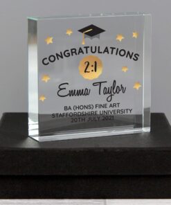 Personalised Congratulations Graduation Large Crystal Token