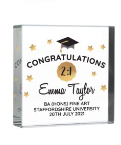 Personalised Congratulations Graduation Large Crystal Token