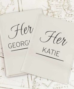 Personalised Couples Cream Passport Holders