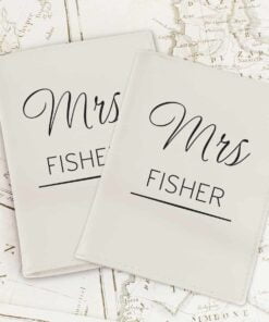 Personalised Couples Cream Passport Holders