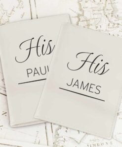 Personalised Couples Cream Passport Holders