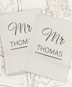 Personalised Couples Cream Passport Holders