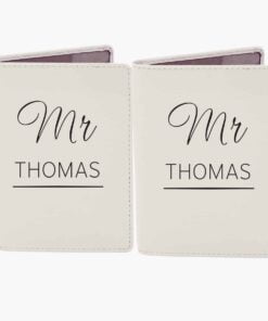 Personalised Couples Cream Passport Holders