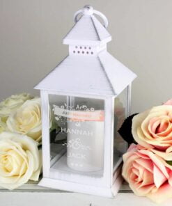 Personalised Couple’s Floral White Lantern