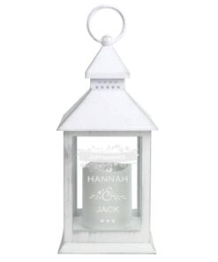 Personalised Couple’s Floral White Lantern