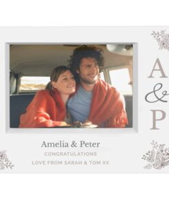 Personalised Couples Initials 7×5 Landscape Box Photo Frame