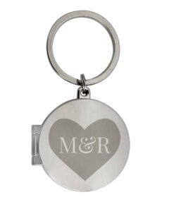 Personalised Couples Initials Photo Keyring