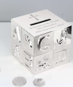 Personalised Cross ABC Money Box