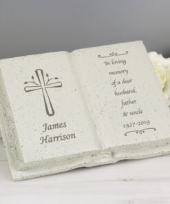 Personalised Cross Memorial Book
