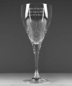 Personalised Cut Crystal Wine Glass