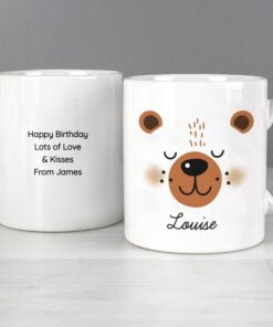 Personalised Cute Bear Face Mug