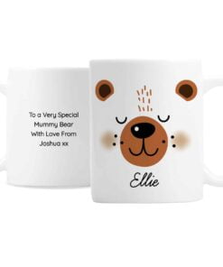 Personalised Cute Bear Face Mug