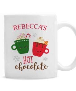Personalised Cute Christmas Hot Chocolate Mug