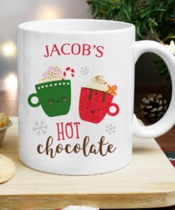 Personalised Cute Christmas Hot Chocolate Mug