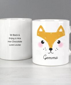 Personalised Cute Fox Face Mug