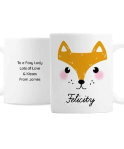 Personalised Cute Fox Face Mug