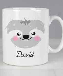Personalised Cute Sloth Face Mug