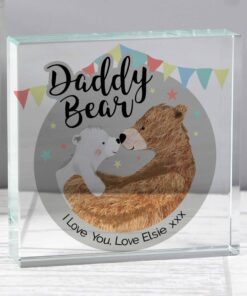Personalised Daddy Bear Crystal Token