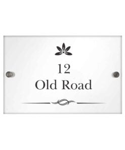 Personalised Decorative Swirl Acrylic House Sign