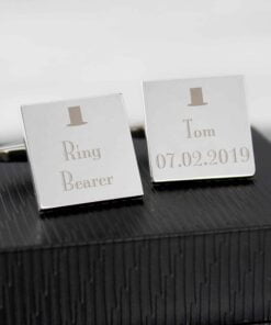 Personalised Decorative Wedding Any Role Square Cufflinks