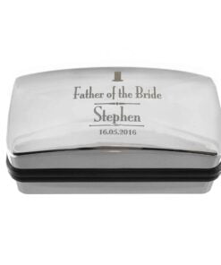 Personalised Decorative Wedding Father of the Bride Cufflink Box