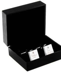 Personalised Decorative Wedding Father of the Groom Square Cufflinks