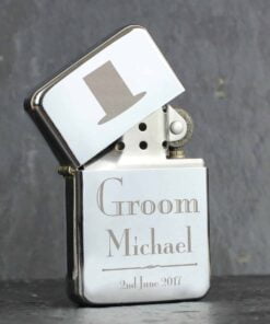Personalised Decorative Wedding Groom Lighter