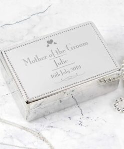 Personalised Decorative Wedding Mother of the Groom Jewellery Box
