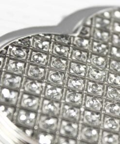 Personalised Diamante Heart Compact Mirror