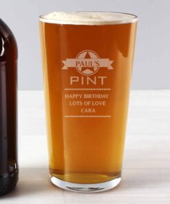 Personalised Diamond Pint Glass