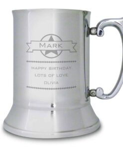 Personalised Diamond Stainless Steel Tankard