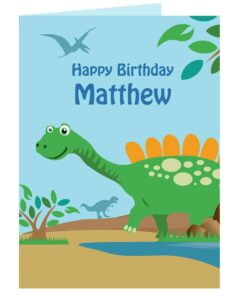 Personalised Dinosaur Card