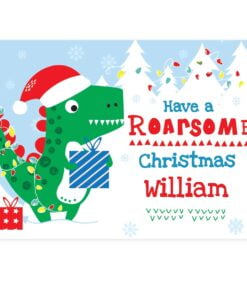Personalised Dinosaur ‘Have a Roarsome Christmas’ Card