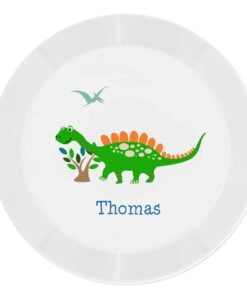 Personalised Dinosaur Plastic Plate