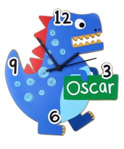 Personalised Dinosaur Shape Wooden Clock
