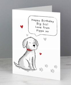 Personalised Dog Speech Bubble Card