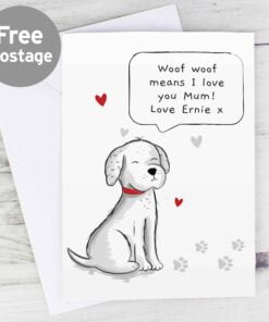 Personalised Dog Speech Bubble Card
