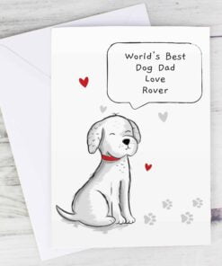 Personalised Dog Speech Bubble Card