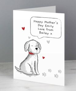 Personalised Dog Speech Bubble Card