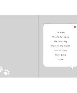 Personalised Dog Speech Bubble Card