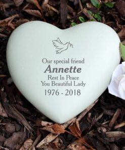 Personalised Dove Heart Memorial