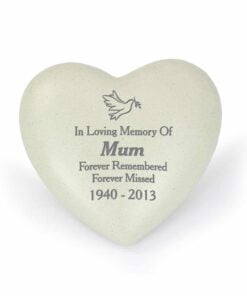 Personalised Dove Heart Memorial