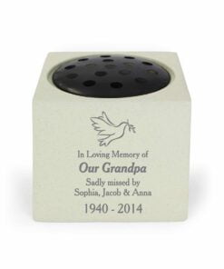 Personalised Dove Memorial Vase
