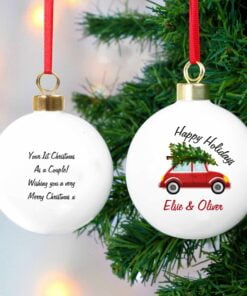 Personalised ‘Driving Home For Christmas’ Bauble