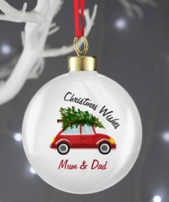 Personalised ‘Driving Home For Christmas’ Bauble