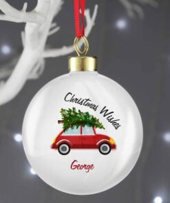 Personalised ‘Driving Home For Christmas’ Bauble